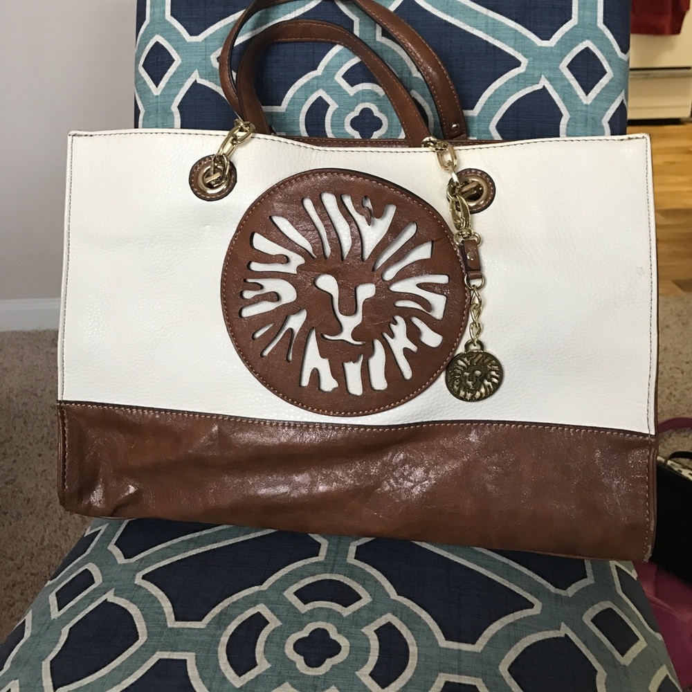 Brown & White Anne Klein Bag