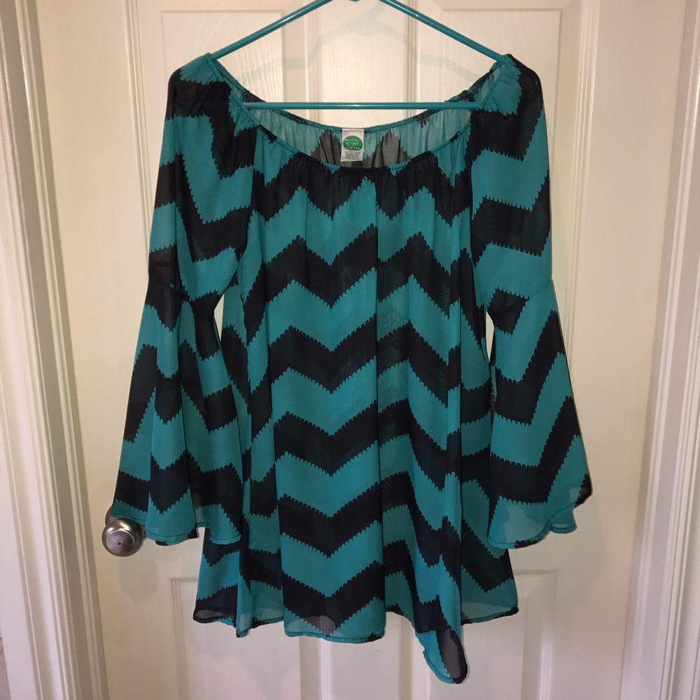 Boutique Long Sleeved Chiffon Tunic Top