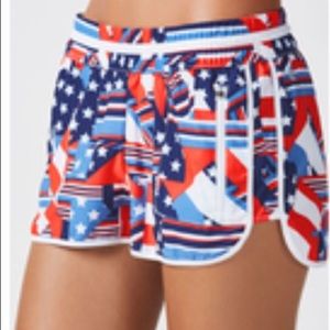 NWOT American flag shorts from fabletics