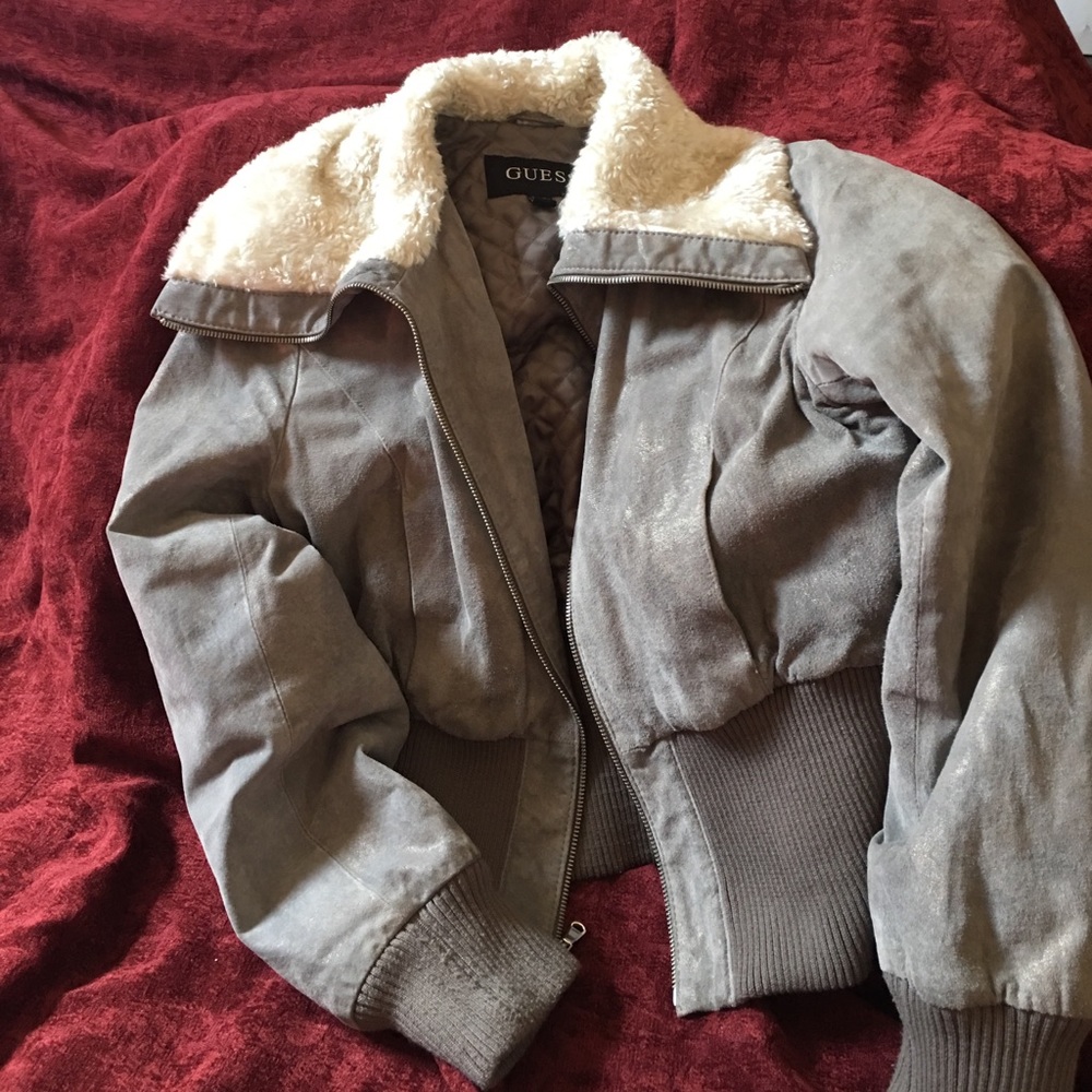 Guess suede leather jacket