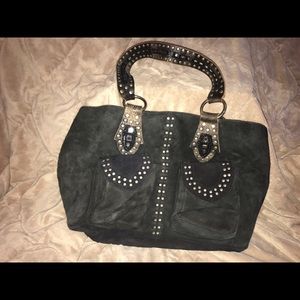 Betsey Johnson black studded purse