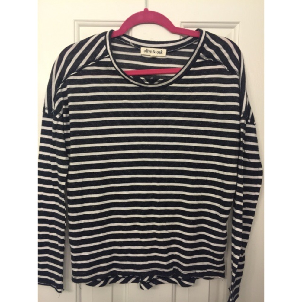 Blue and white stripped shirt