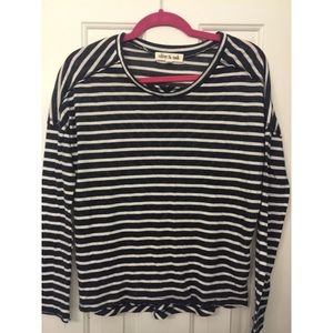 Blue and white stripped shirt