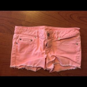 Size 12 neon coral American Eagle shorts