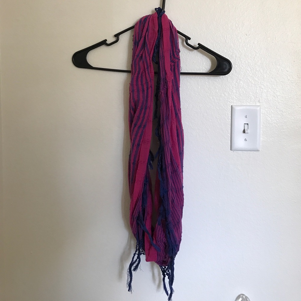 Pink and purple infinity scarf