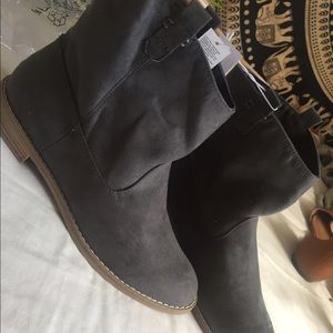 Grey Booties never worn old navy