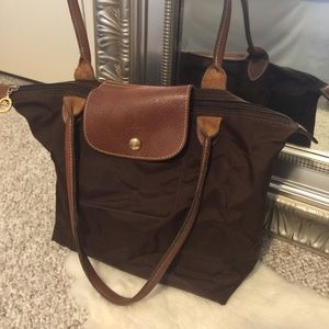 Brown small Longchamp bag