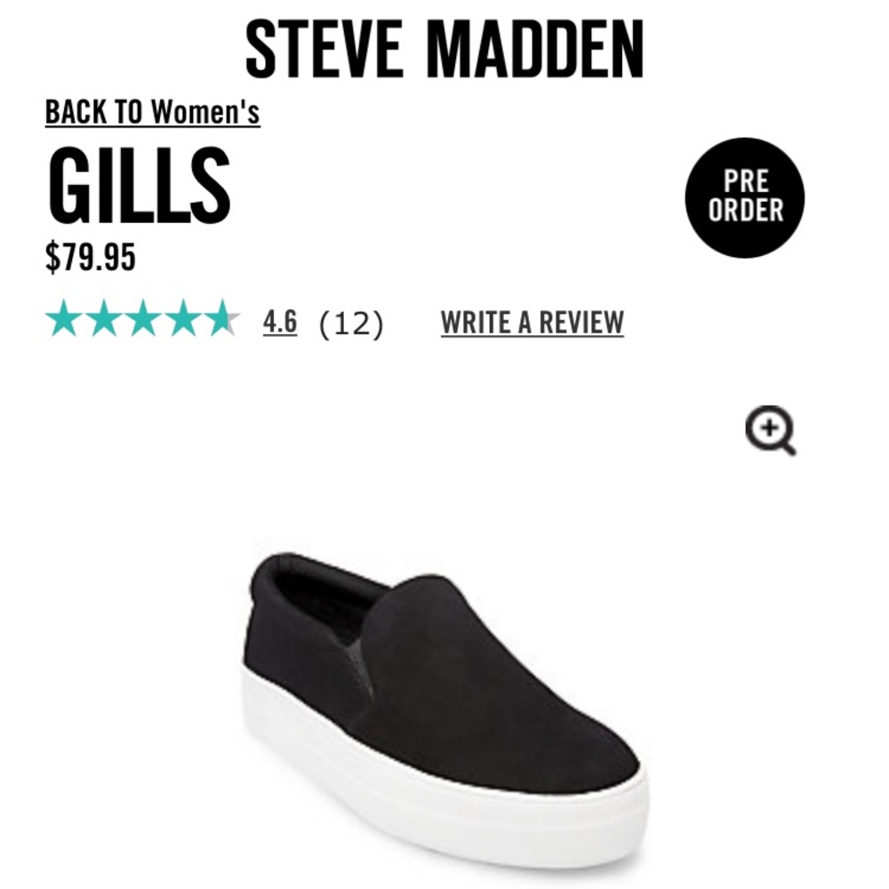 Steve Madden Black Suede Gills
