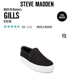 Steve Madden Black Suede Gills
