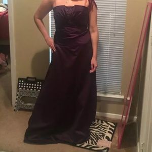 David's bridal size 10 purple formal dress