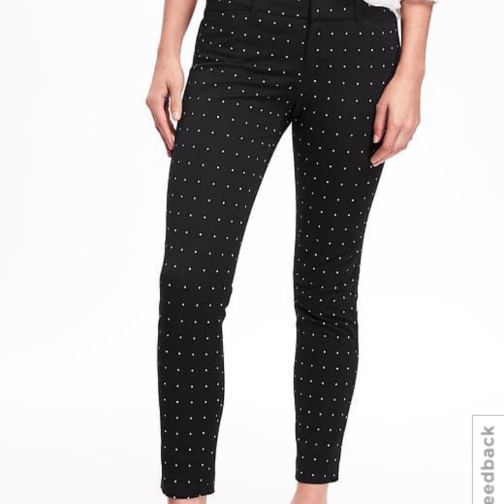 Black polka dot pixie pants