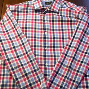 Men's casual button down, long sleeve shirt