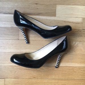 Kate Spade patent leather striped stiletto size 8