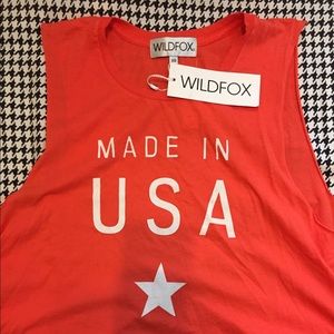 Orange Wildfox tank