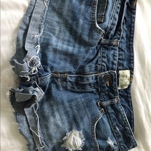 Ripped Jean Shorts