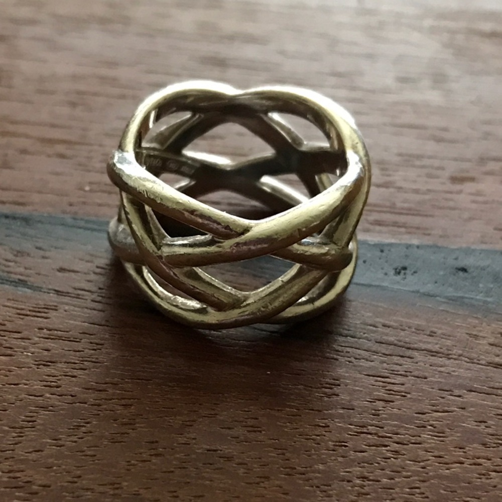Tiffany & Co. Braided Criss Cross Ring sz 6