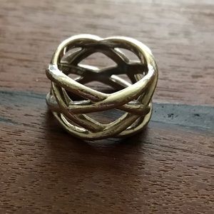 Tiffany & Co. Braided Criss Cross Ring sz 6