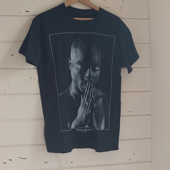 Bravado Tops - Last one Black Tupac t shirt band music tee