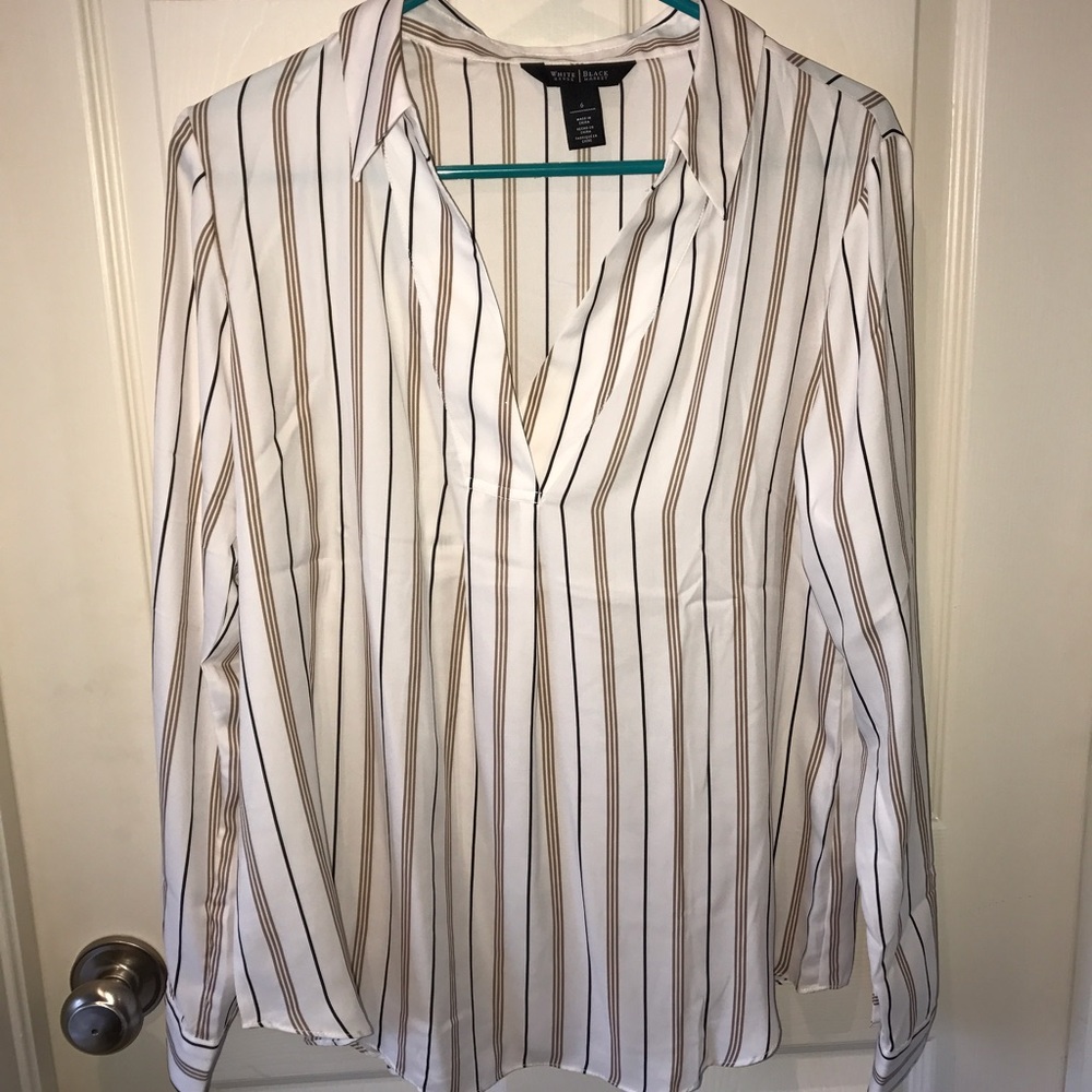 White House Black Market Long Sleeved Blouse NWOT