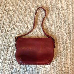Vintage red leather Coach purse