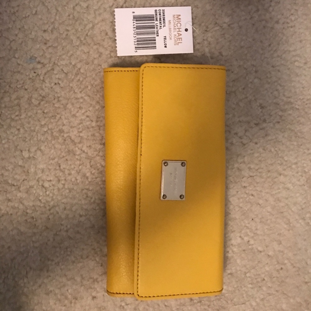 Canary yellow Michael Kors wallet