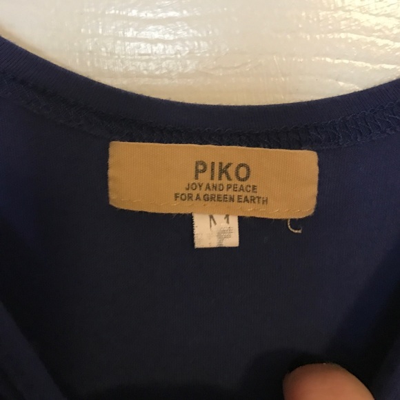 Navy short sleeve Piko - Picture 2 of 2