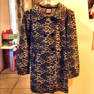 L.A Kitty embroidered peacoat