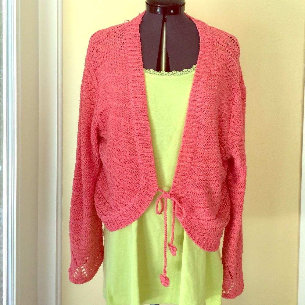 Sydney Easton size large watermelon color shrug