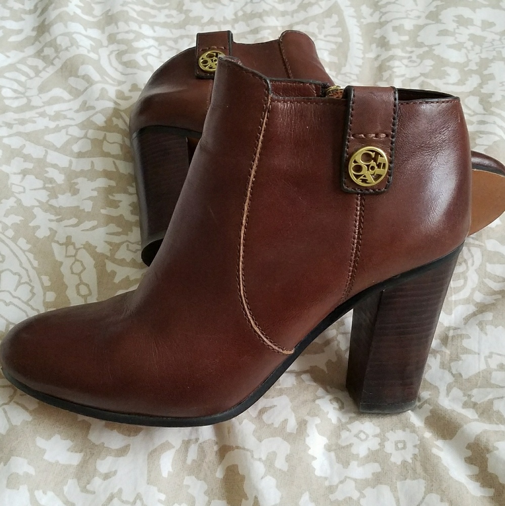 Coach brown ankle bootie