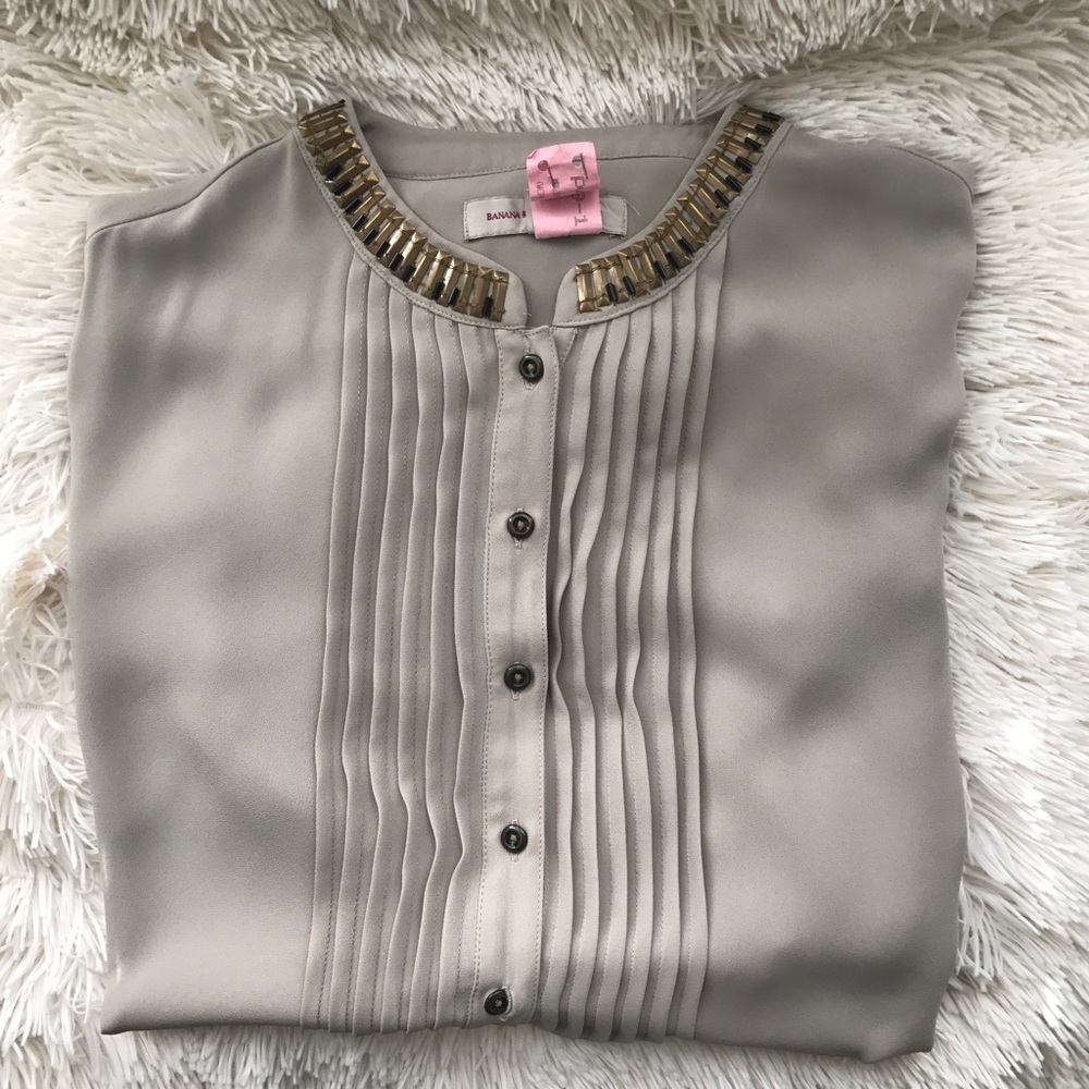 Banana Republic Blouse with Embedded Necklace