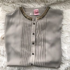 Banana Republic Blouse with Embedded Necklace