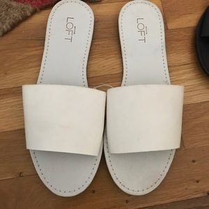 Loft white sandals never worn