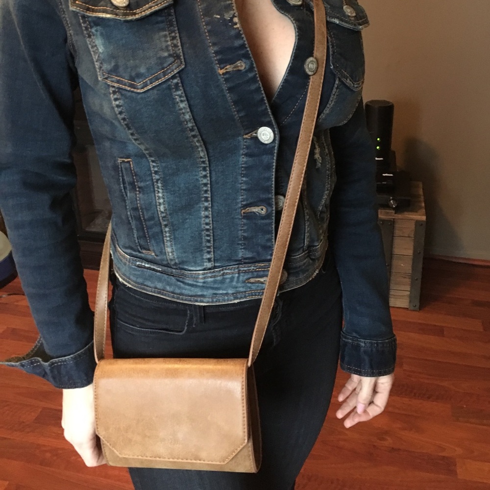 Brown cross body bag