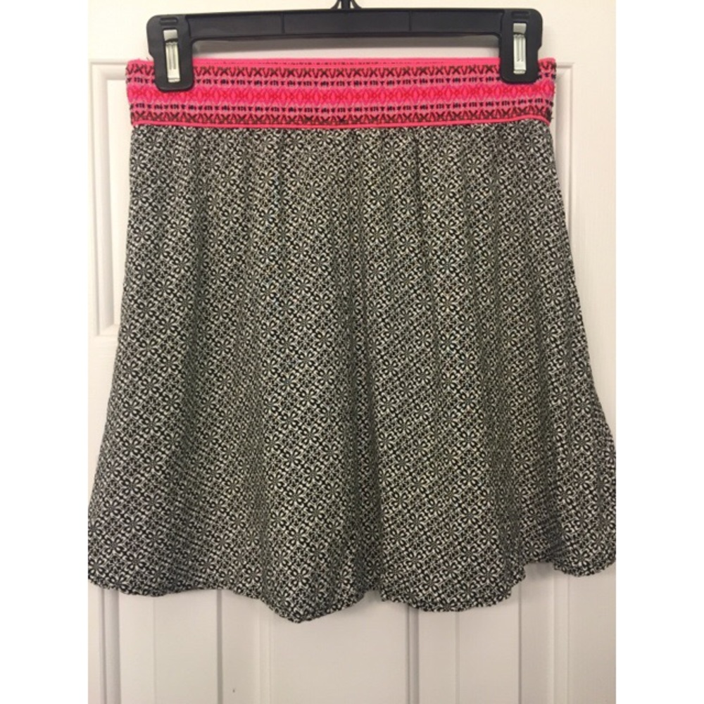 Black and white with pink waist band skirt