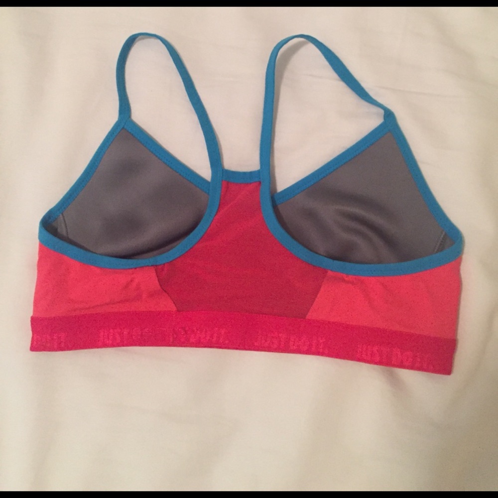 Nike coral and blue sports bra - Picture 2 of 2