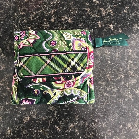 Vera Bradley Handbags - Vera Bradley Petite Tri-Fold Wallet Chelsea Green