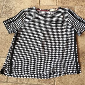 Herringbone print top