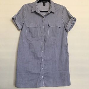 ❗️SOLD❗️BLUE/WHITE BUTTON DOWN DRESS