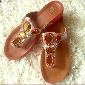 Yellowbox Snakeskin Sandals