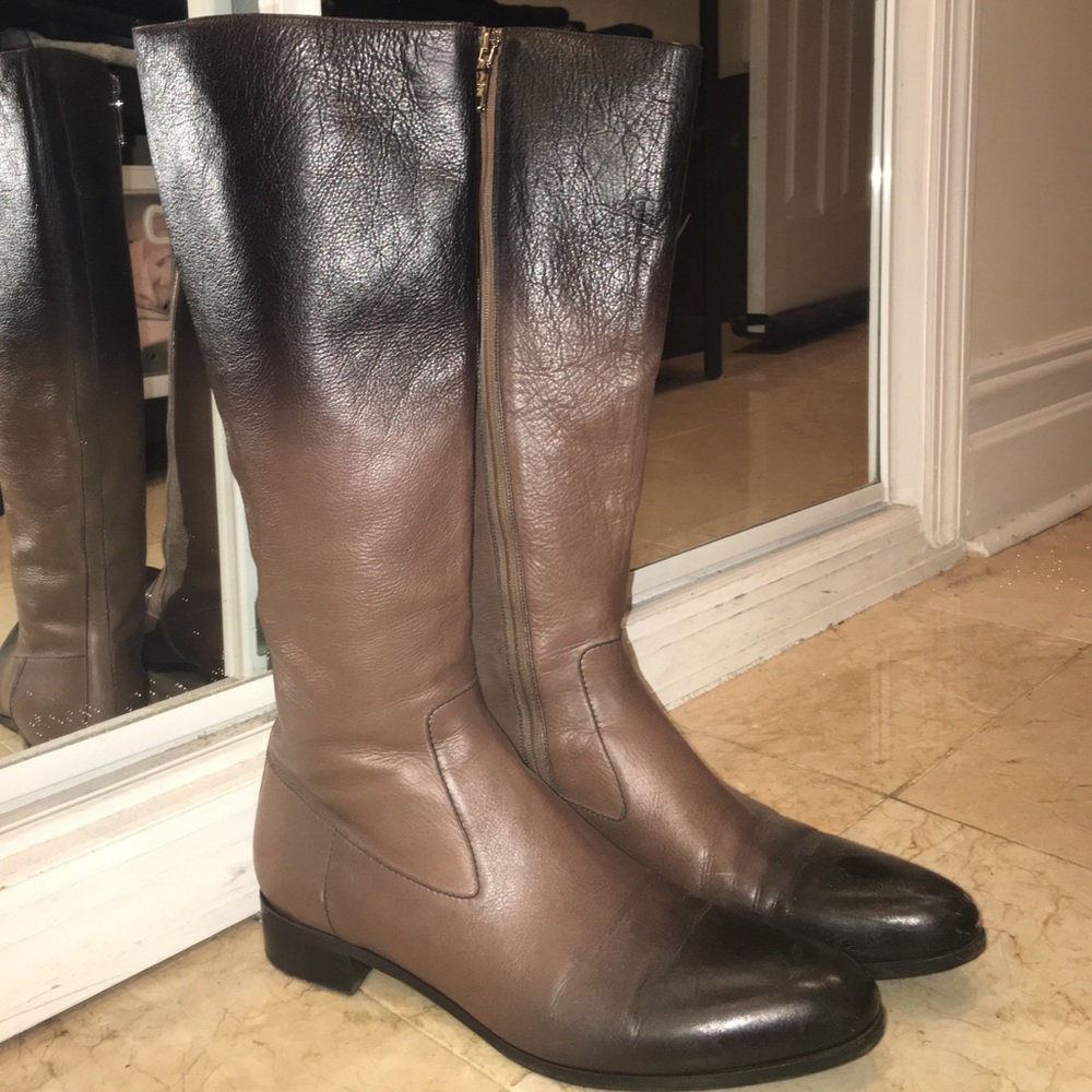 Prada Smoke Ombre Tall Riding Boots