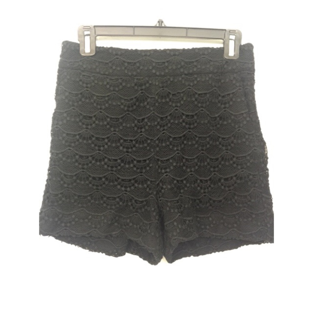 Black lace shorts