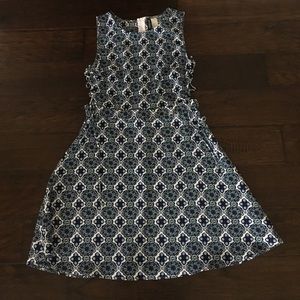 Printed dress with cutout sides