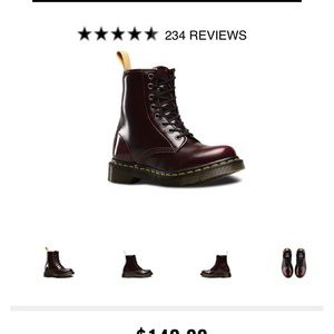 FINAL PRICE DROP‼️Dark red Dr. Martens!