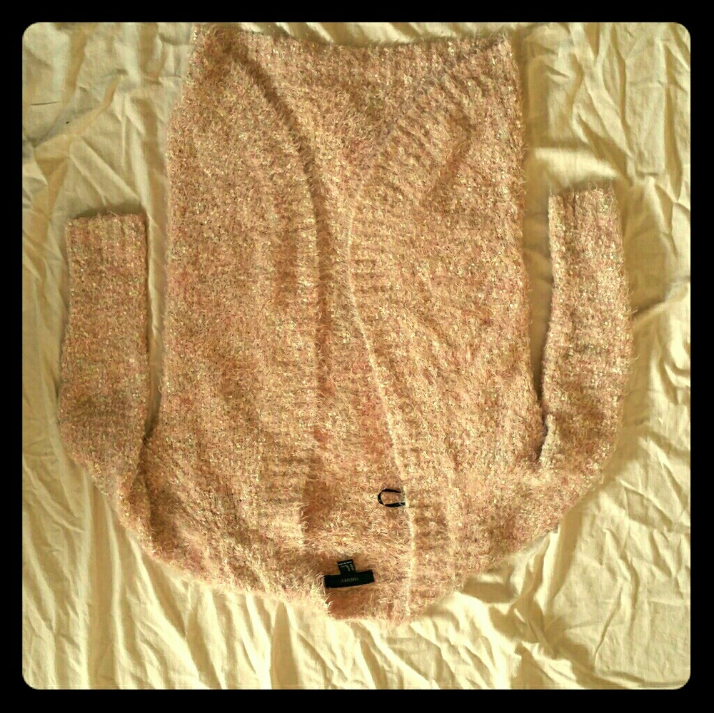 Pink fuzzy sweater