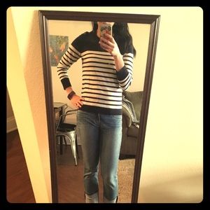 J. Crew women's striped navy sweater size S