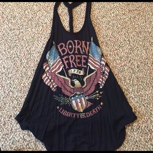 Black tank top with cute back!