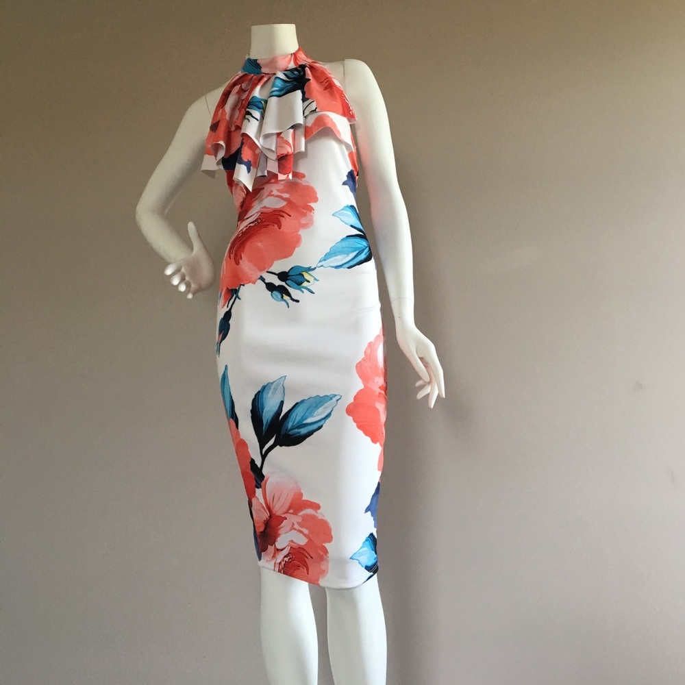 Halter Raffle Dress - Picture 2 of 7