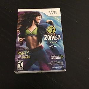 Wii Zumba fitness 2 with fitness belt