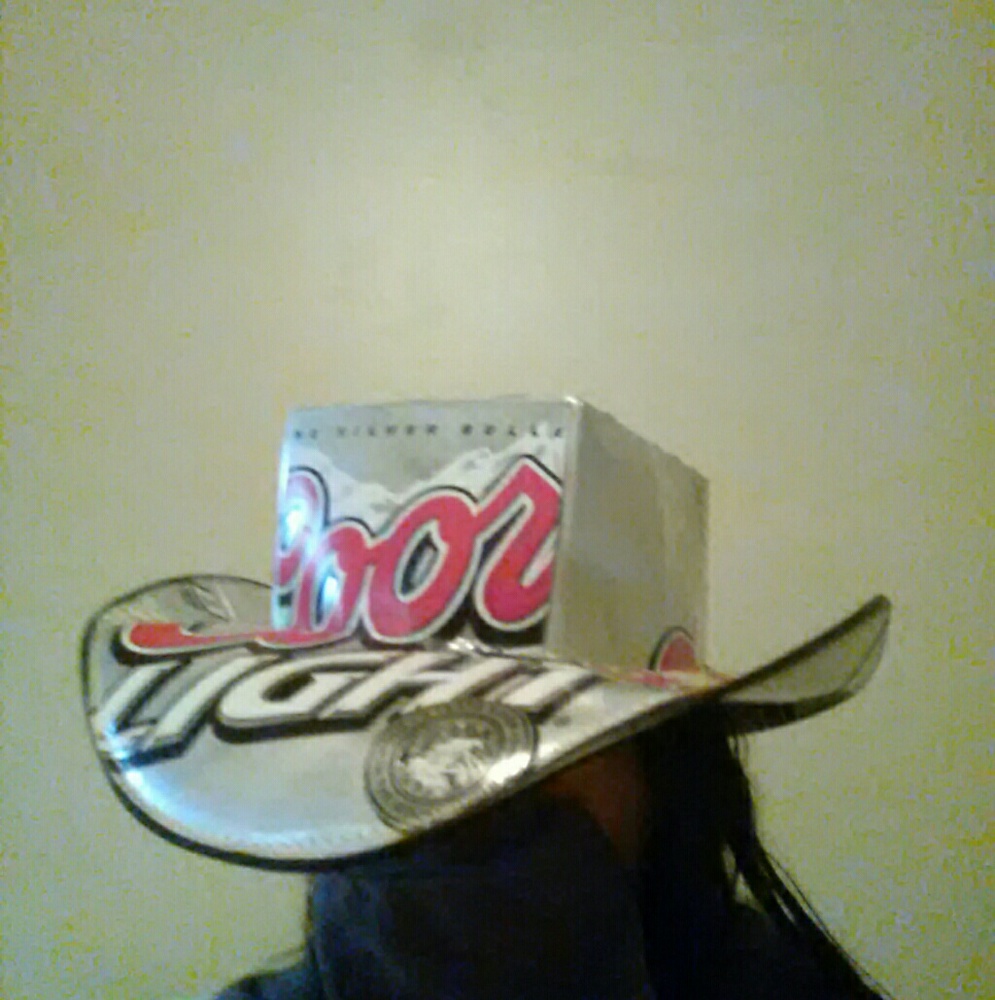 Coors light cow boy hat