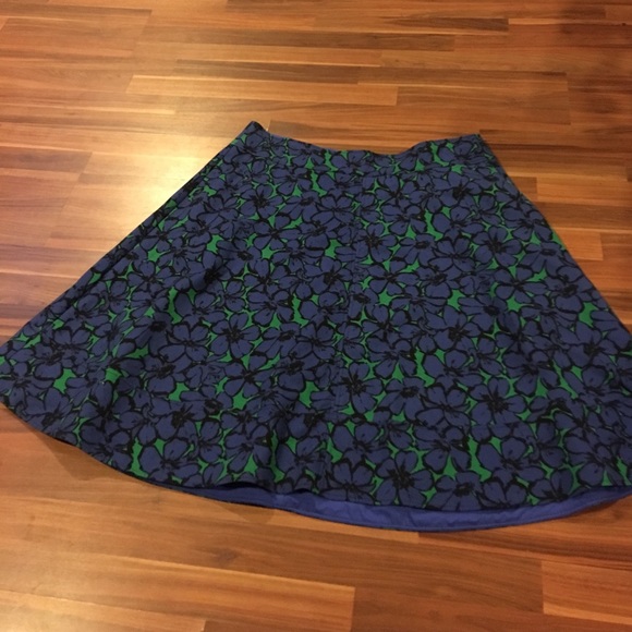 Lane Bryant Dresses & Skirts - Lane Bryant blue and green floral flare skirt